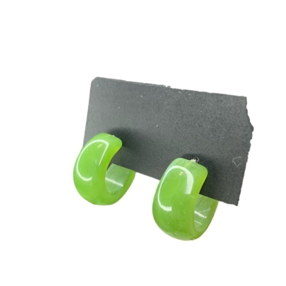 Clear small green hoops